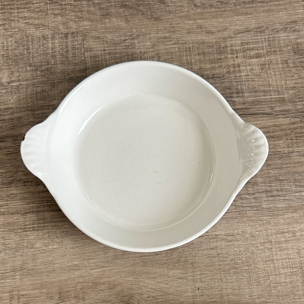 Vintage Le Creuset Cast Iron Enamel Gratin Dish